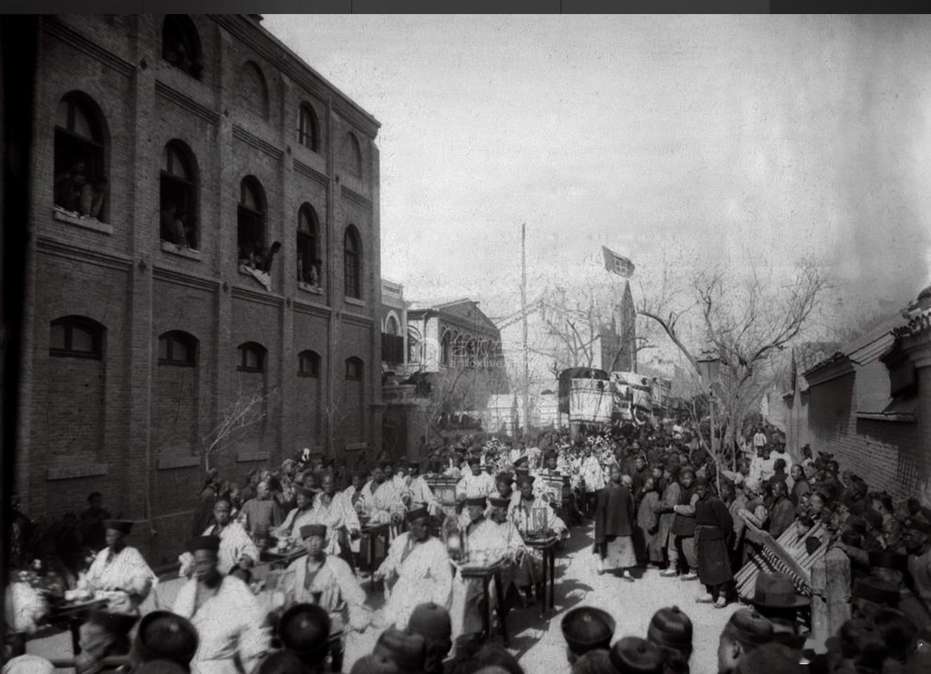 李鸿章灵柩运往合肥途中，1902年 ​​​
