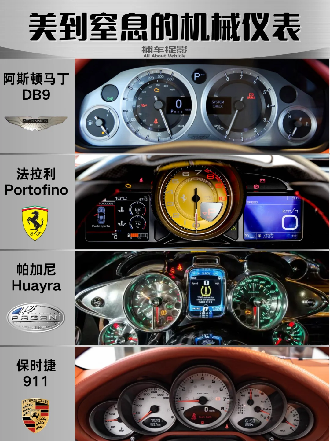 美到令人窒息的汽车机械仪表