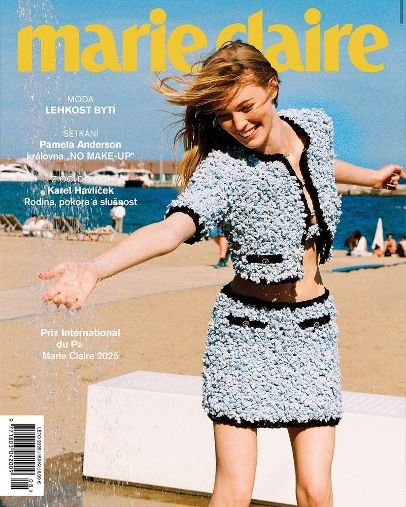 模特Sarah Eisel登上捷克版《Marie Claire》2025年8月刊