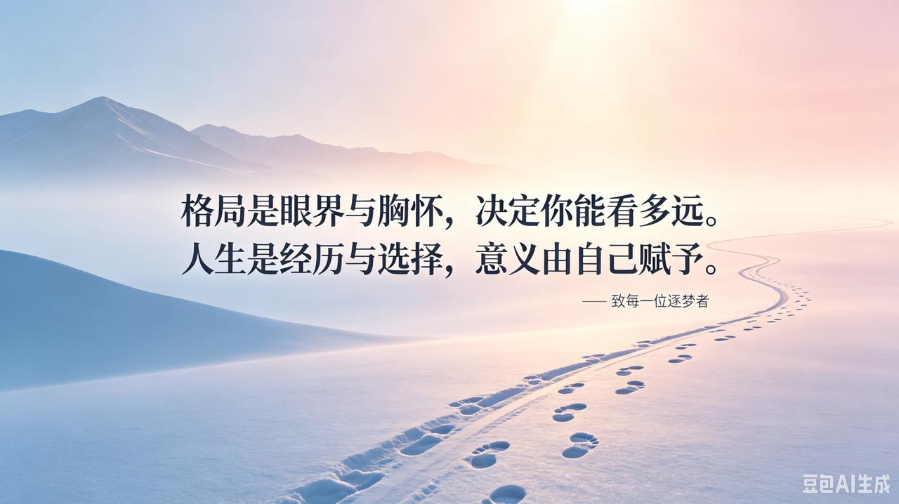 格局指的是什么，何为人生格局是眼界与胸怀，决定你能看多远。人生是经历与选择，意义