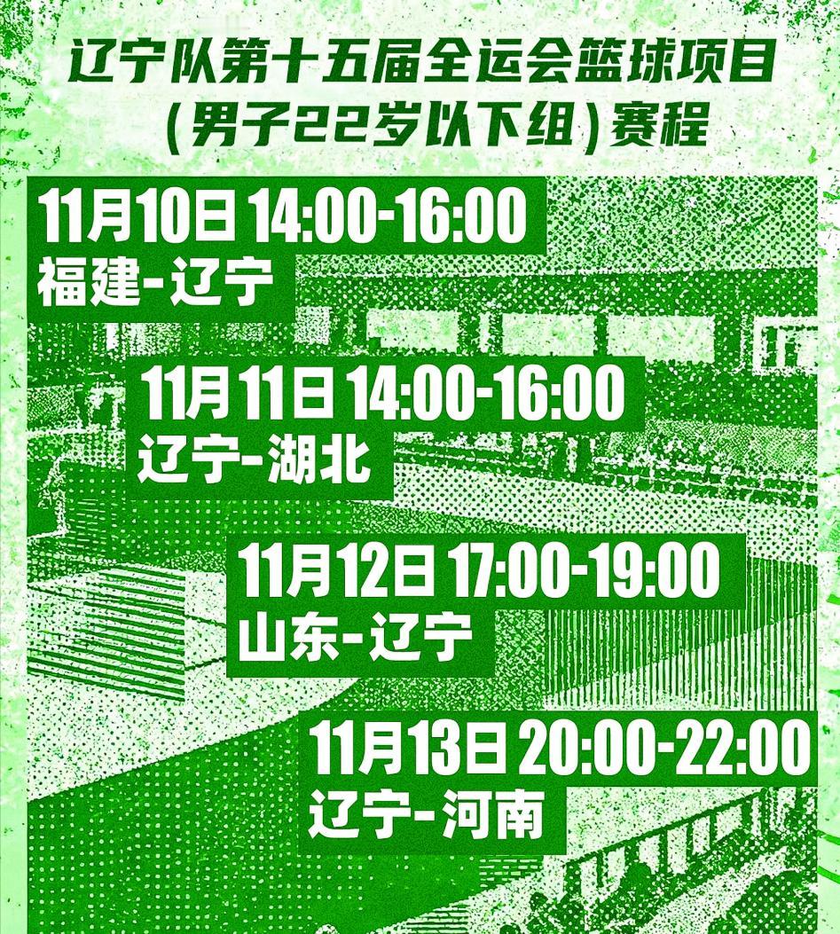 全运会U22男篮比赛于11月10日正式开打。
重点关注辽宁U22，这支球队缺兵少