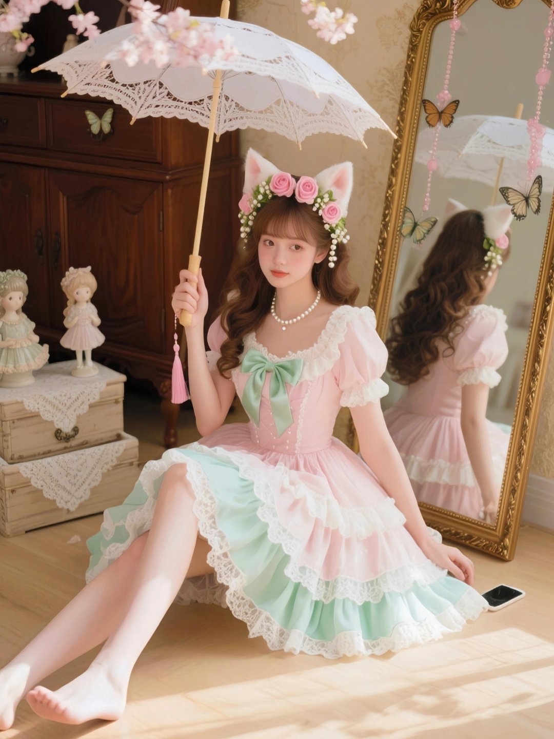 lolita搭配💖洛丽塔甜度风暴✨——每一帧都是糖分超标的少女童话👗今日OO