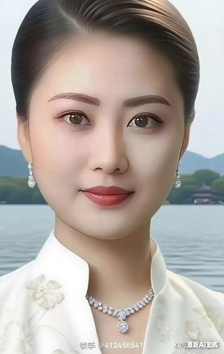 湖边的美人，宛如画中仙，她的笑容，如春花般绽放，让人心醉神迷。