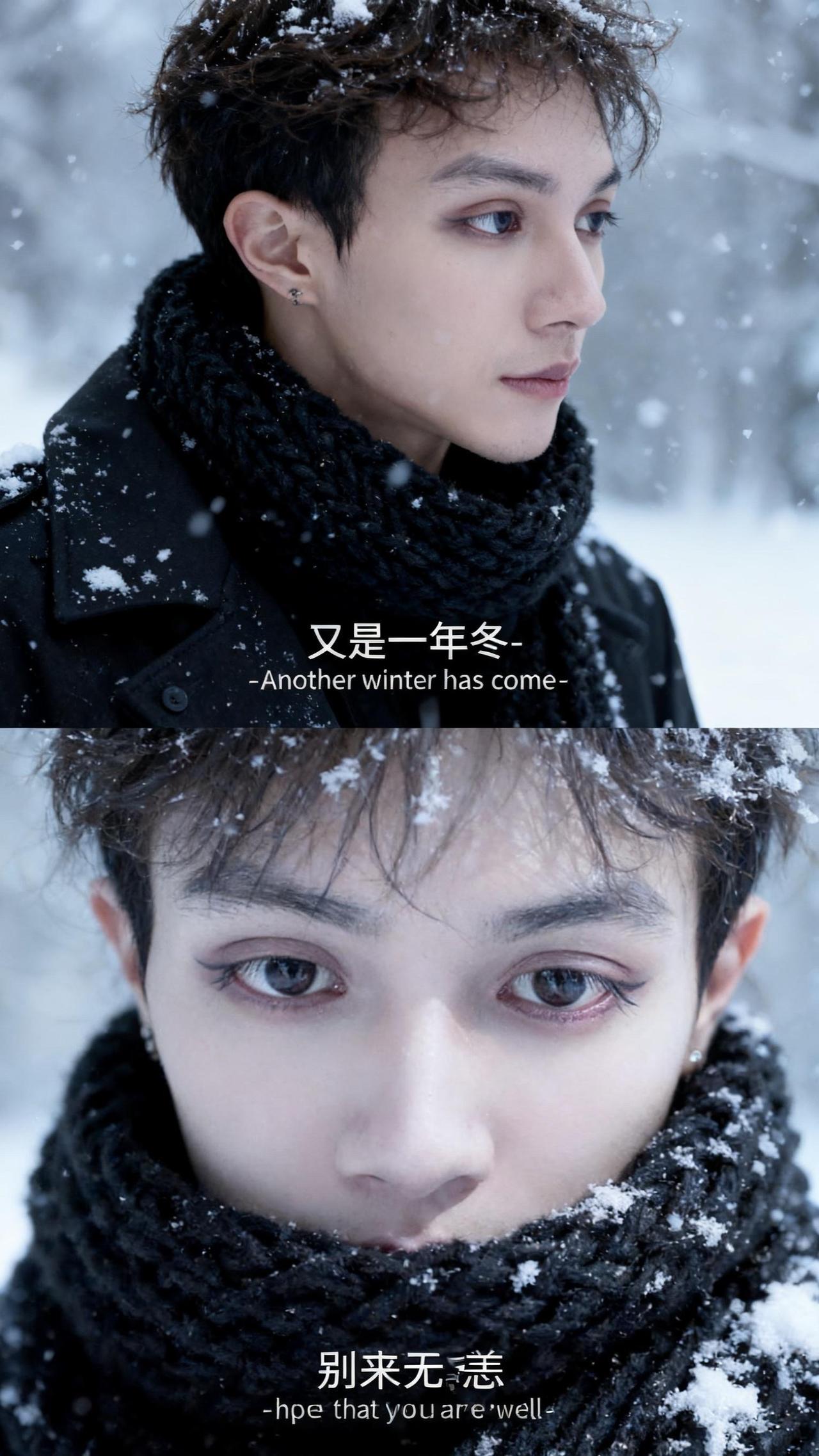 冷冬叙事写真 完美侧颜杀 冬日 抖音热搜 雪景