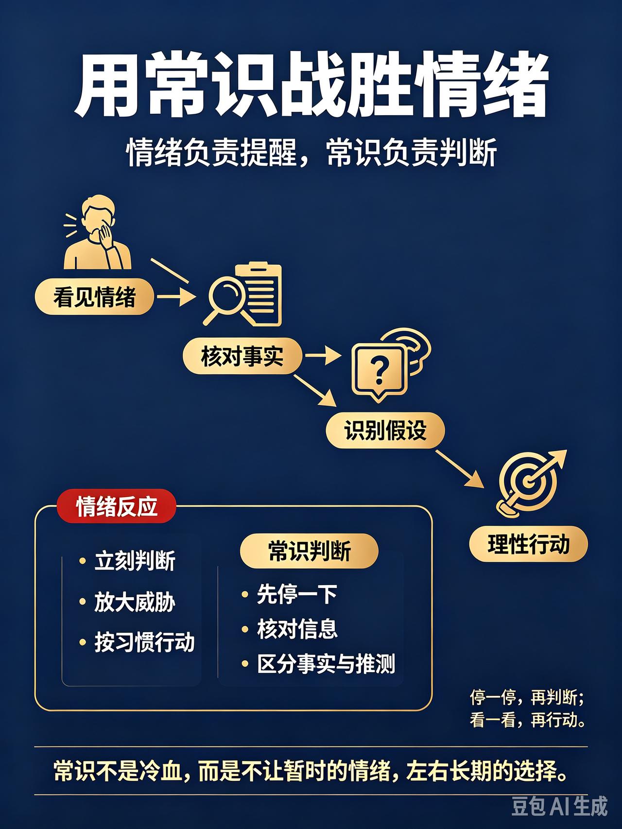 【用常识战胜情绪】

昨天一大早，老朋友奥卡姆剃刀给我打电话，聊了聊最近尊界刹车