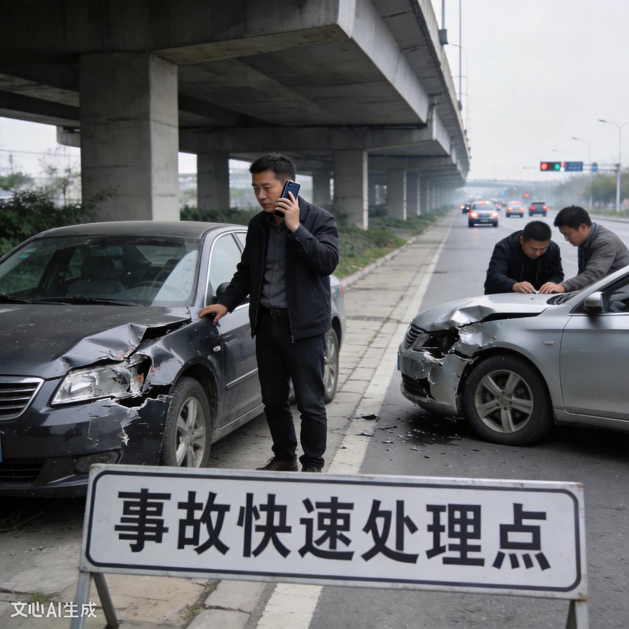 老胡今天撞车了，或者说严重刮蹭，在一个立交桥下，应该是我全责，对方车的损失比我大