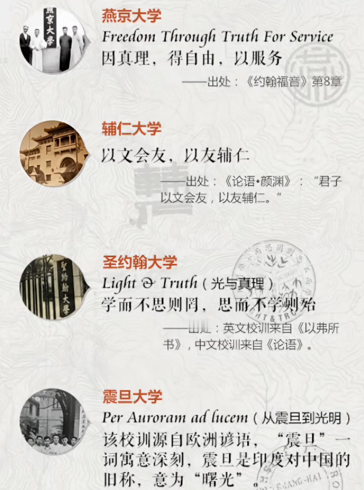 民国时期各个大学的校训。

你最喜欢哪个大学的校训？

民国 大学