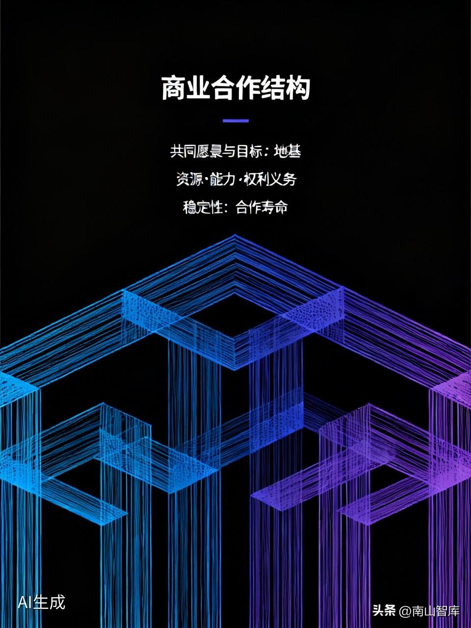 商业合作本质上是建立一个共同的结构，这个结构由各方贡献的资源、能力、权利与义务编