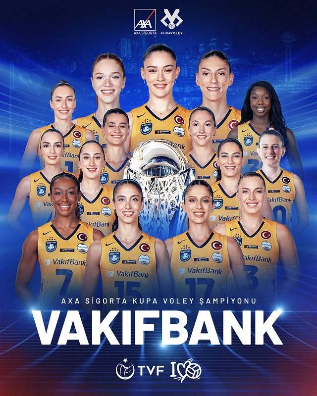 瓦基弗银行3比1战胜伊萨奇巴希，夺得土耳其杯冠军！ 