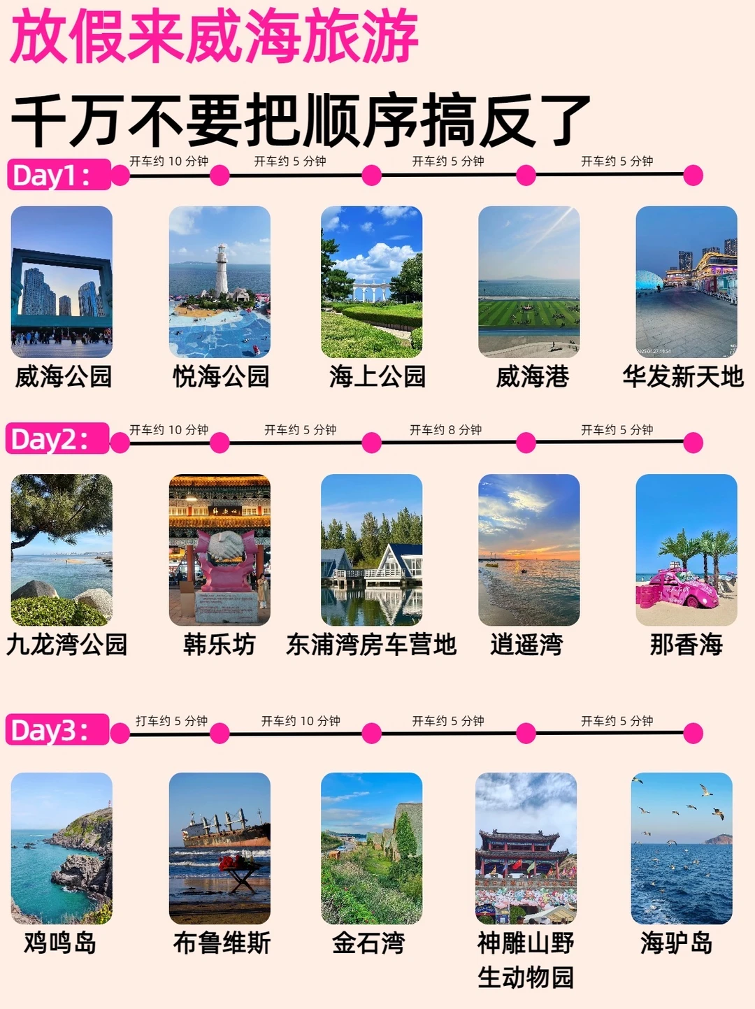 早出晚归暴走 2 万步，这份威海行程值哭了✨