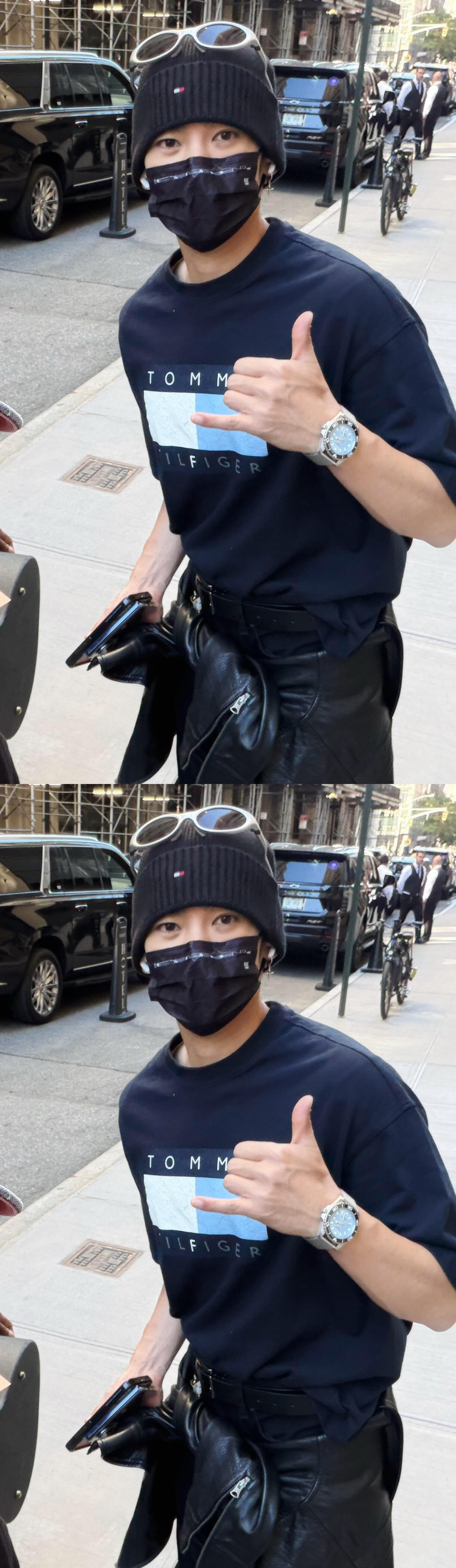 于适满身都是商务位 于适出街被合影 比六手势 潮男于适满身都是商务位 贵气逼人[