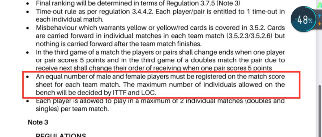 TPE现场改人员附上规则男女运动员上场的人数是需要一致的。。。现在另一个未解之谜