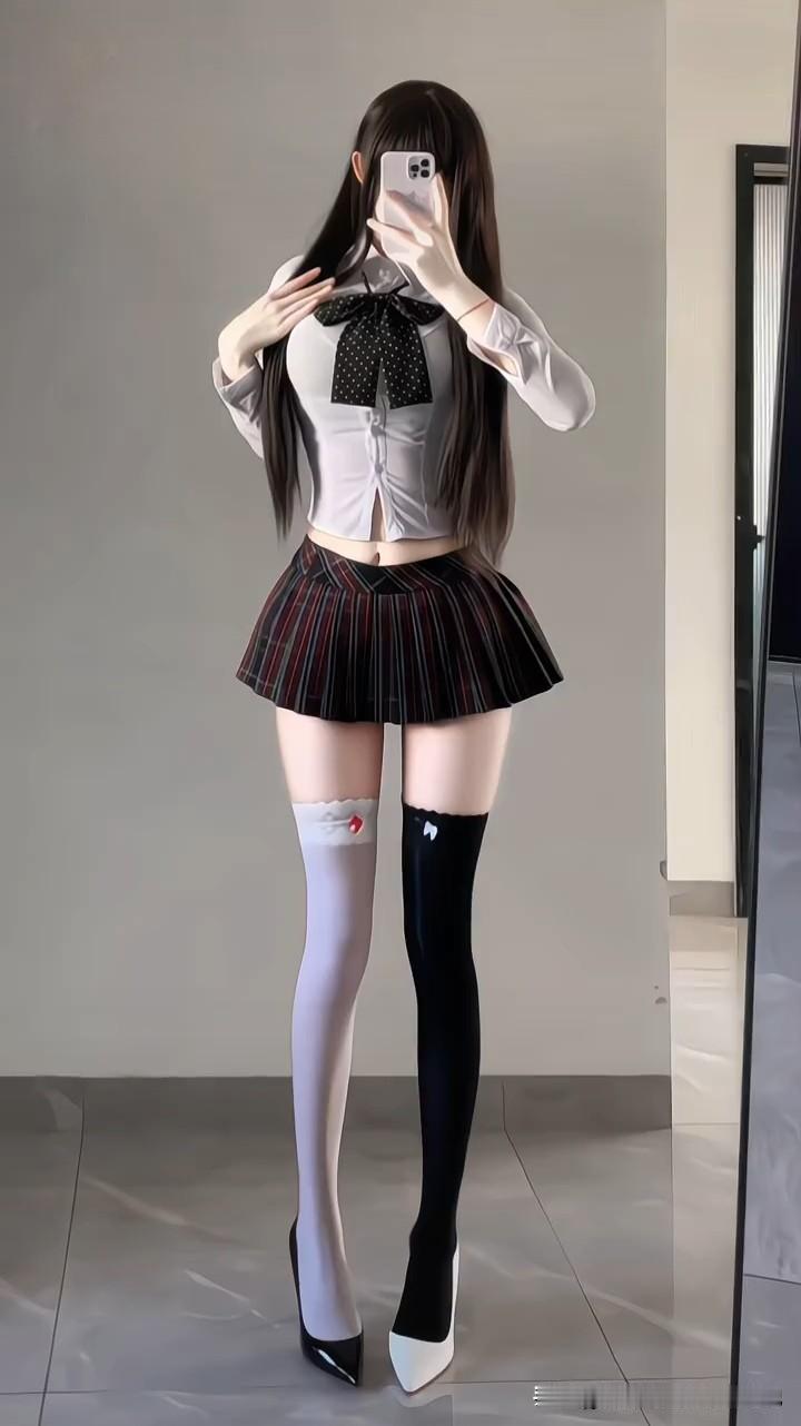 黑白配搭配百皱裙一绝百褶裙怎么穿才好看?