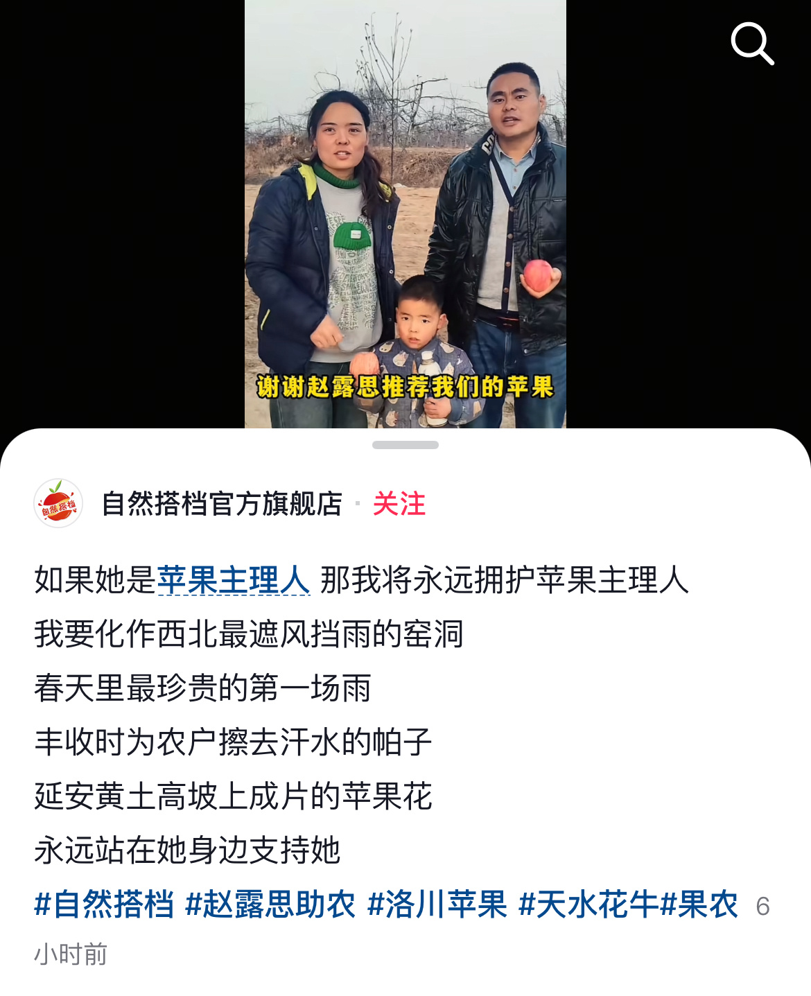 如果她是苹果主理人 那我将永远拥护苹果主理人我要化作西北最遮风挡雨的窑洞春天里最
