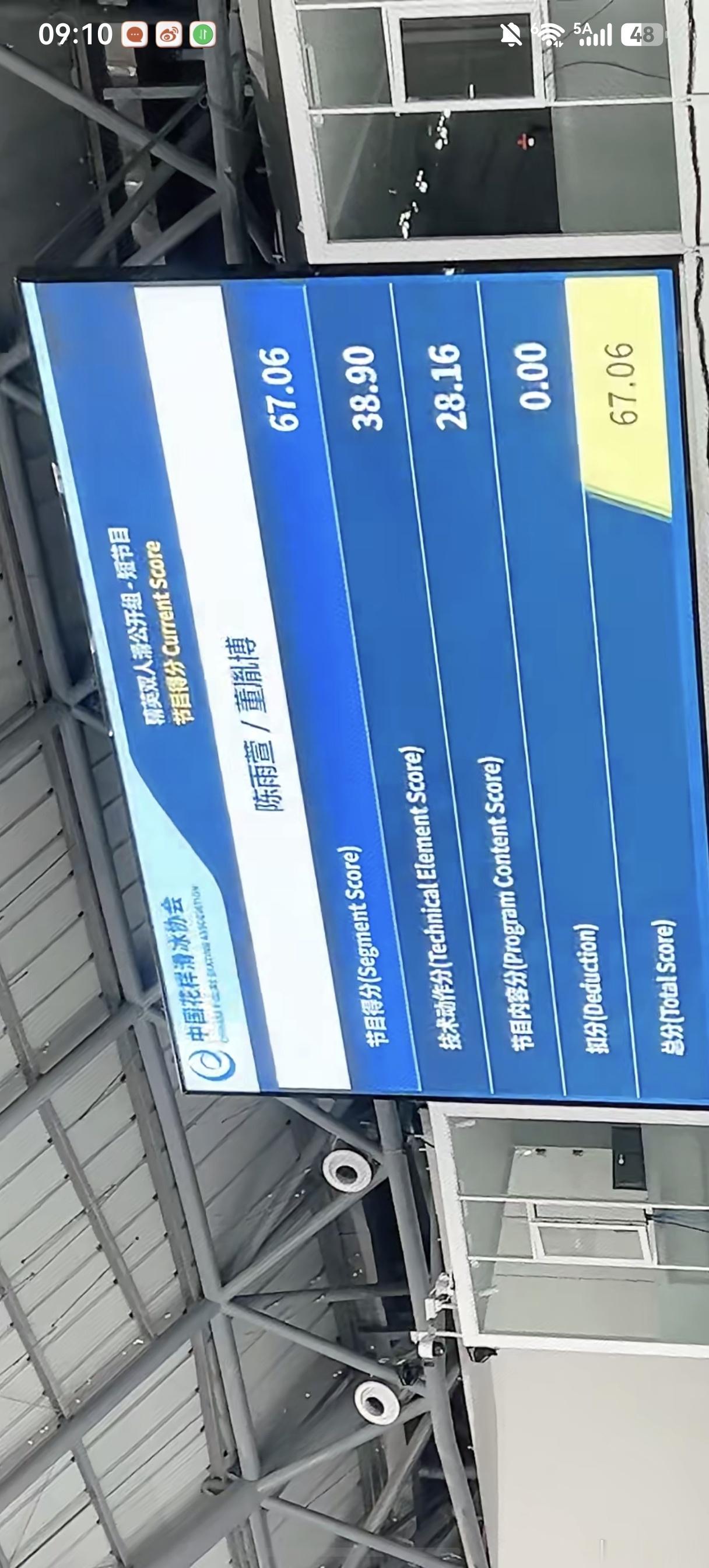 2026花样滑冰俱乐部联赛杭州站 陈雨萱/董胤博短节目67.06分，真是肉眼可见