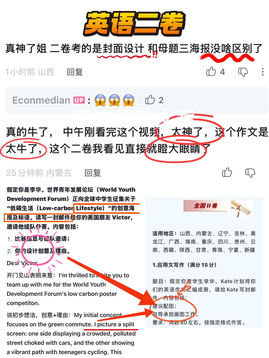 【有图有真相】2026高考英语作文押中现场