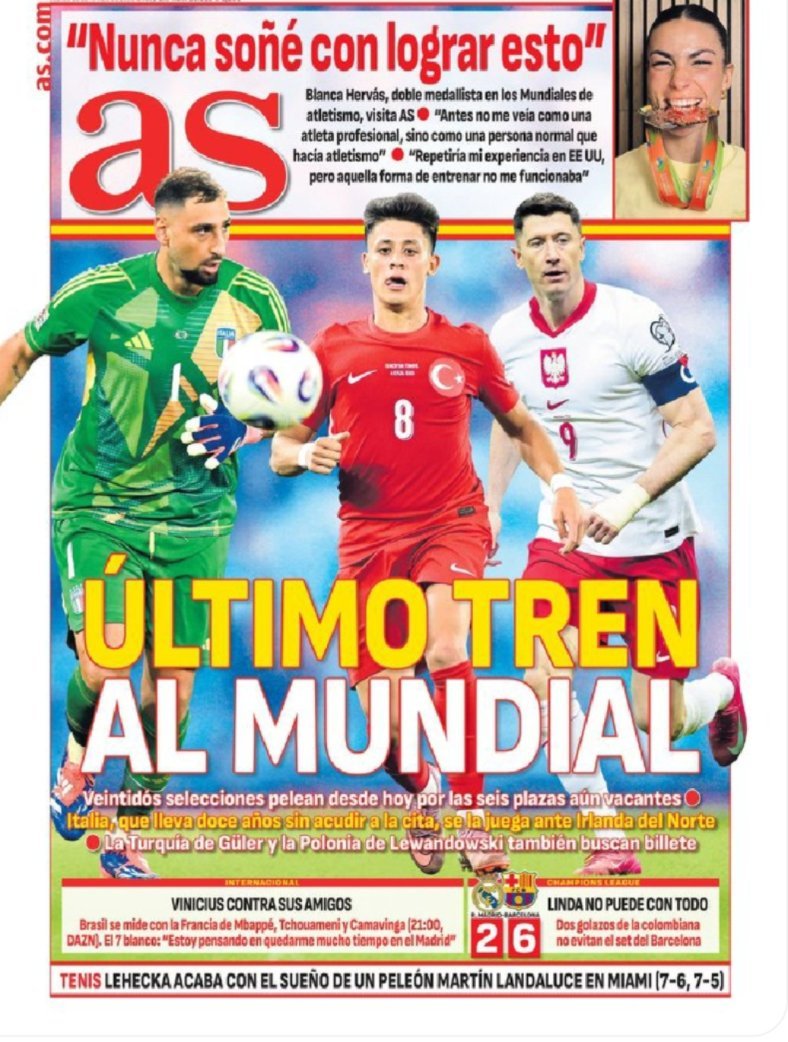 皇马 《阿斯》世界杯的末班车维尼修斯对阵他的朋友们，巴西将和法国对战维尼修斯:“