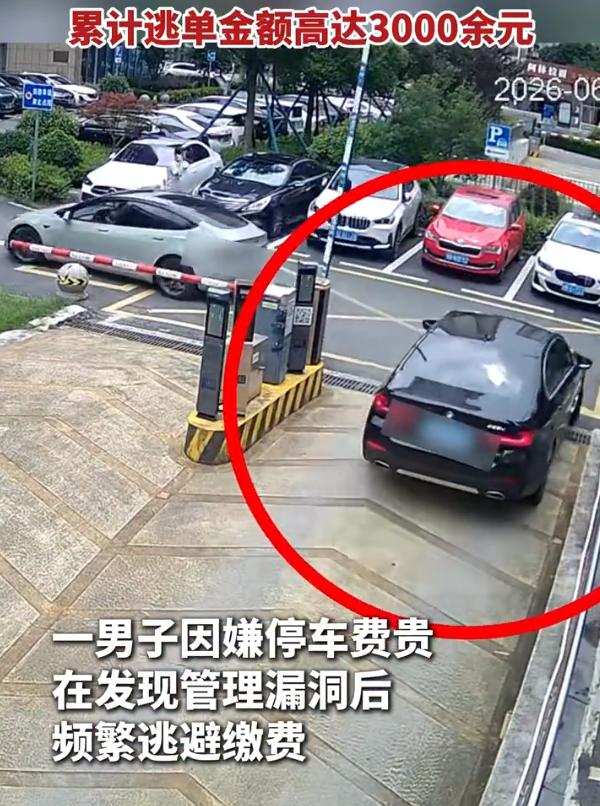 “这你能怨得了谁？”7月27日，浙江宁波，一哥们跟车逃停车费，足足蹭了183次。