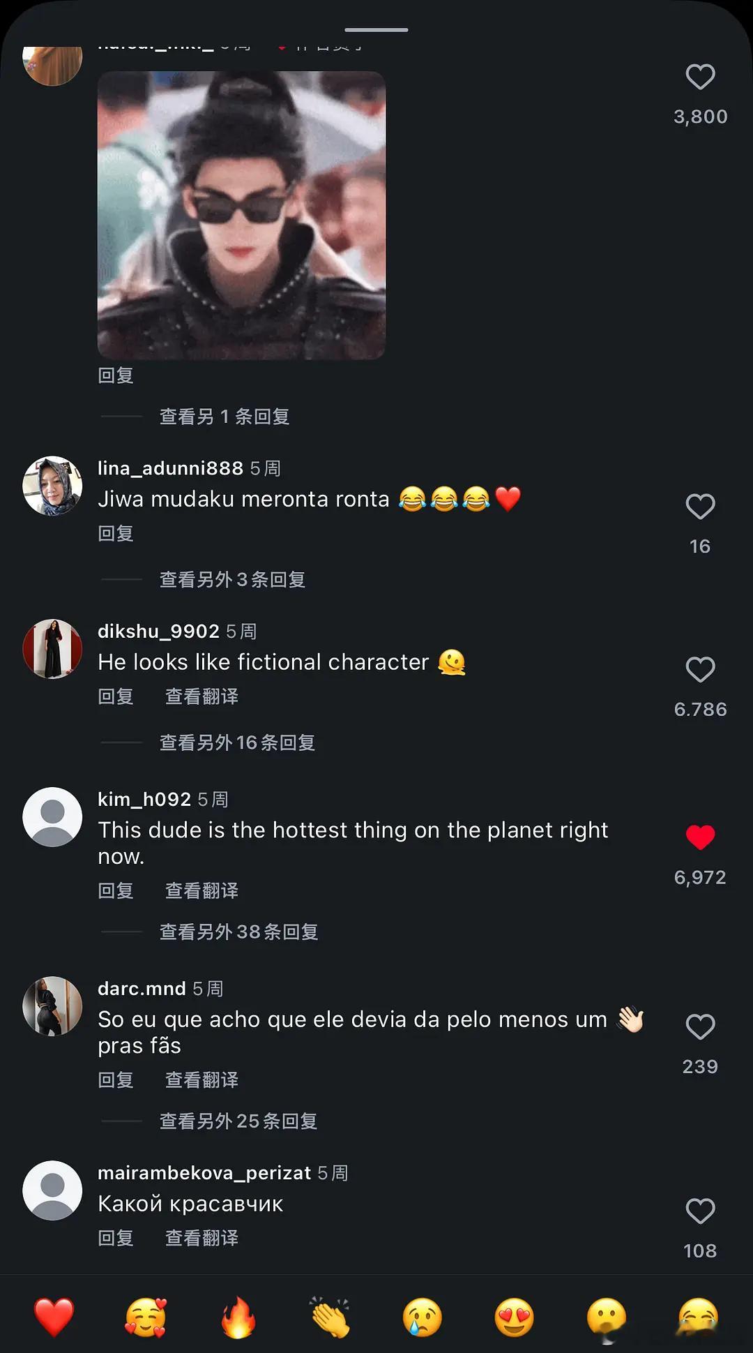 张凌赫海外各数据真比能想象的红太多了！INS一素人发的张凌赫出妆视频，都有八百多