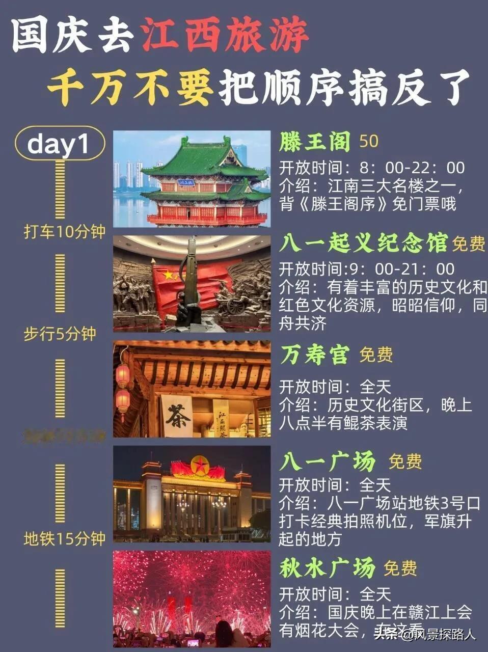 江西国庆旅游5日攻略，交通指南、美食推荐、住宿建议攻略全覆盖参考，旅行每日景点不