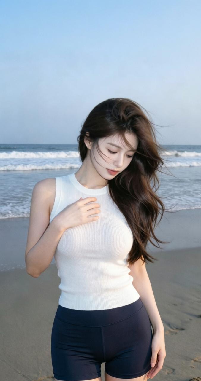 碧海潮生处，美人倚风立。