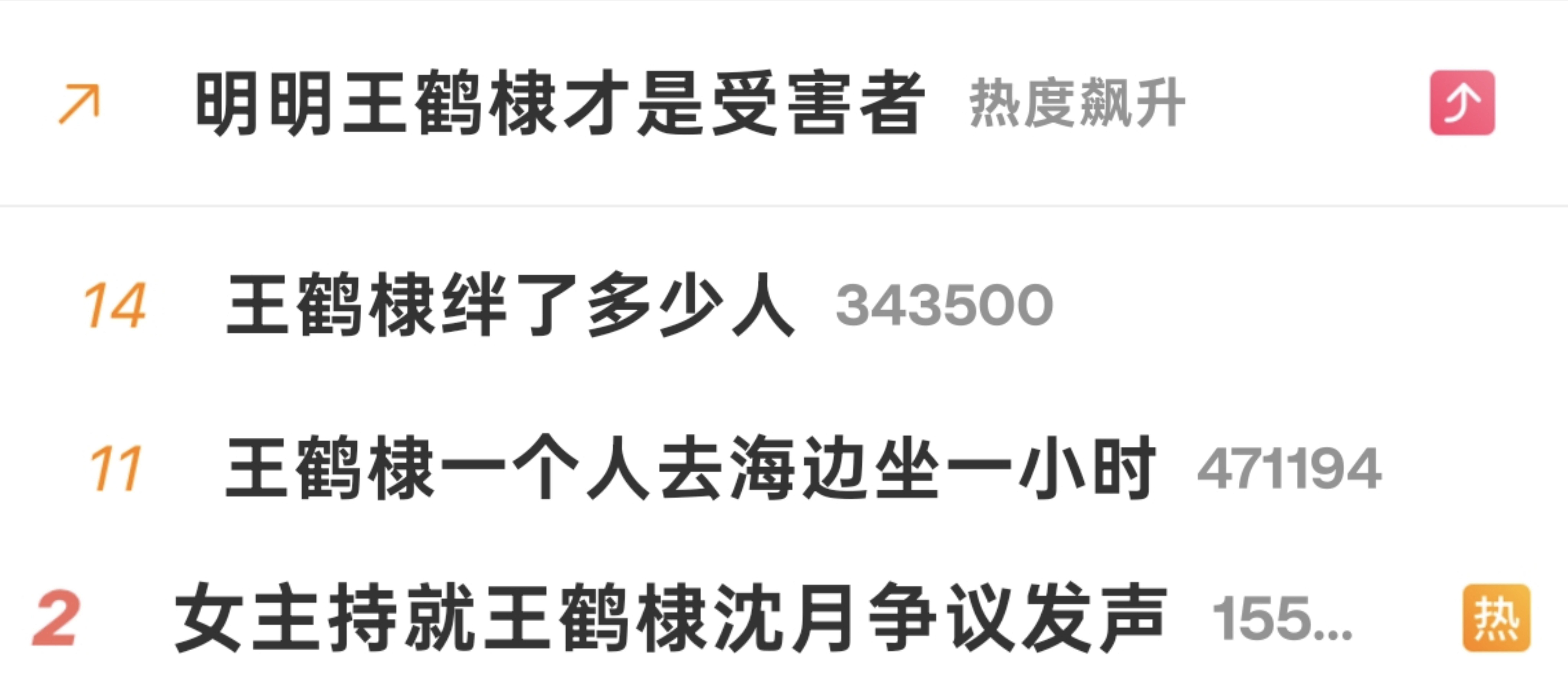 王鹤棣团队能不能找点比正主有脑子的公关 这个时候不想着撤热搜居然一个一个上 