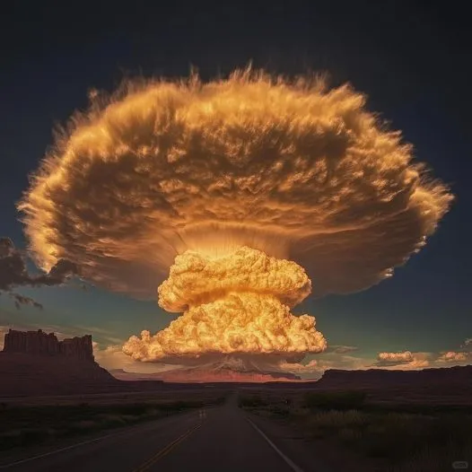 美图欣赏——西部天空中的蘑菇云