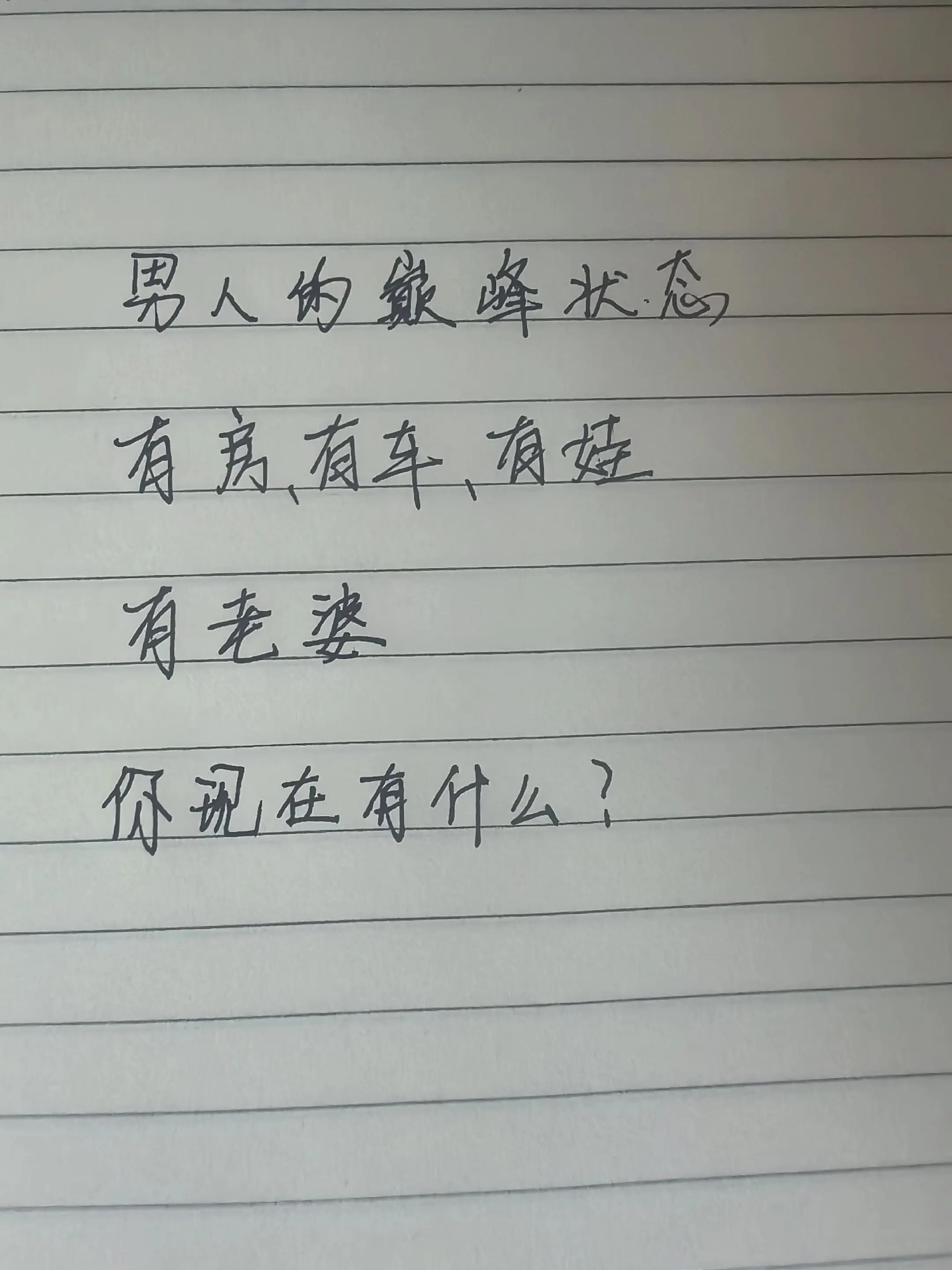 你现在有什么？