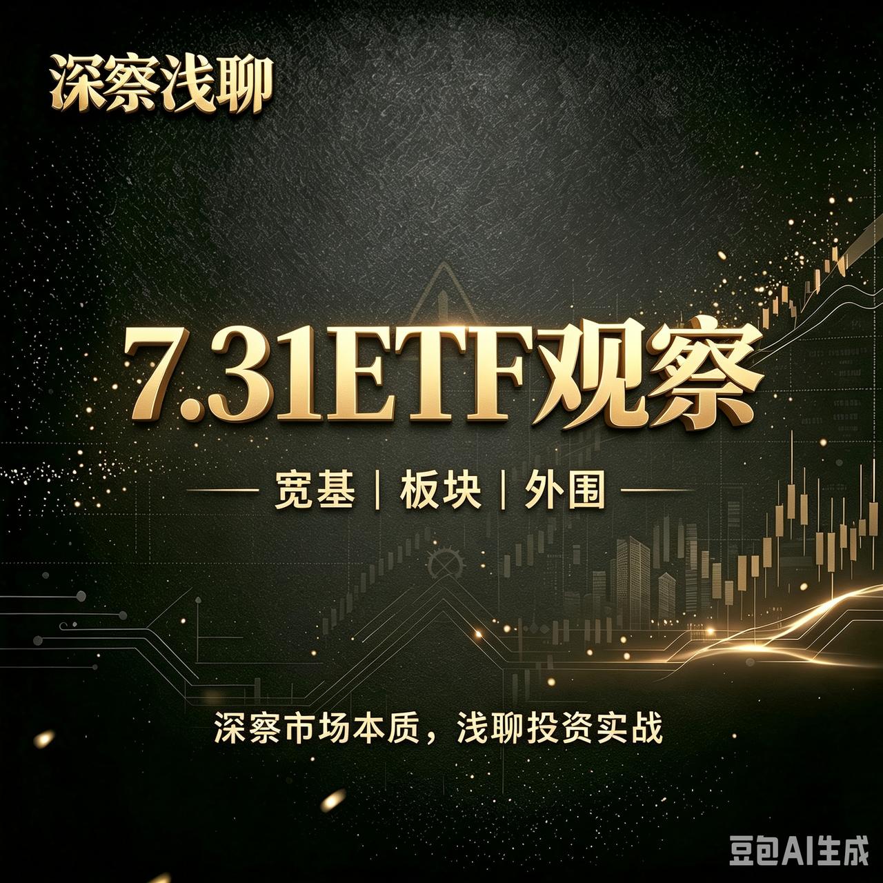 复盘7月30日ETF数据，以及美股科技大涨，我认为：上证继续盘整的可能性大，科技
