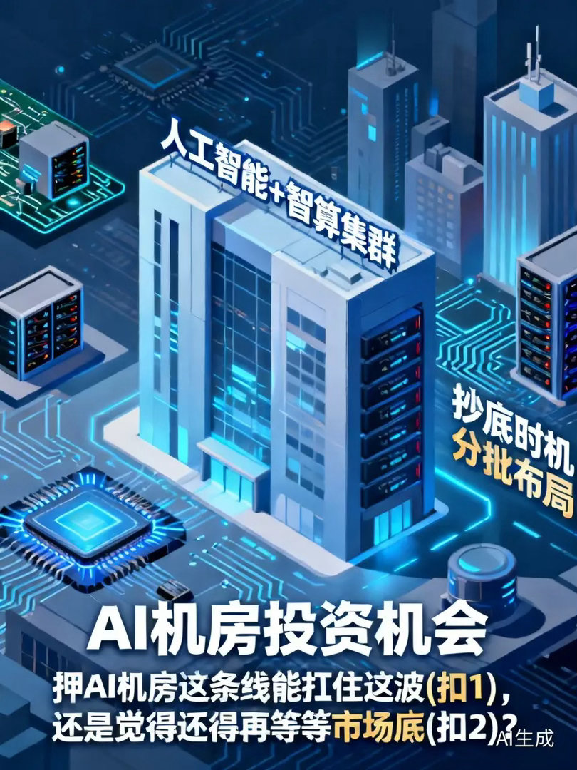 【百分百】听劝！这两天看着抄底，没问题，干就完了——就抄AI，就抄机房！这两天盘