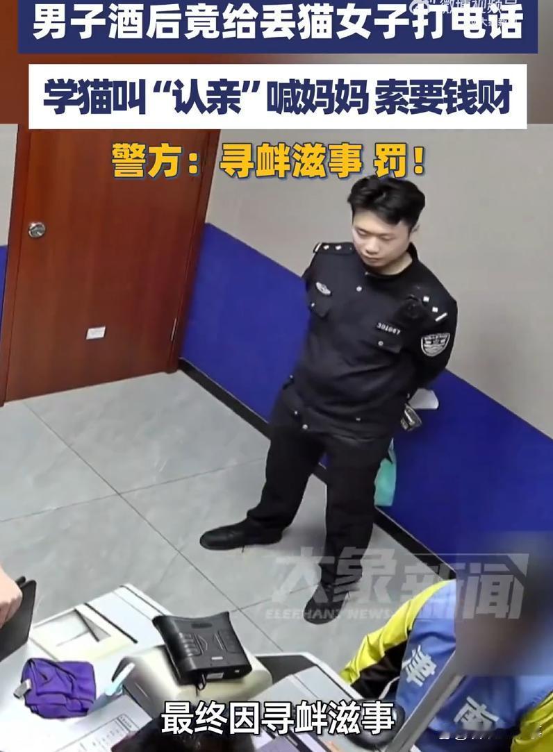 寻衅滋事！学猫叫要钱被处罚
近日，天津一女士的宠物猫丢失。她贴了寻猫启事，承诺给