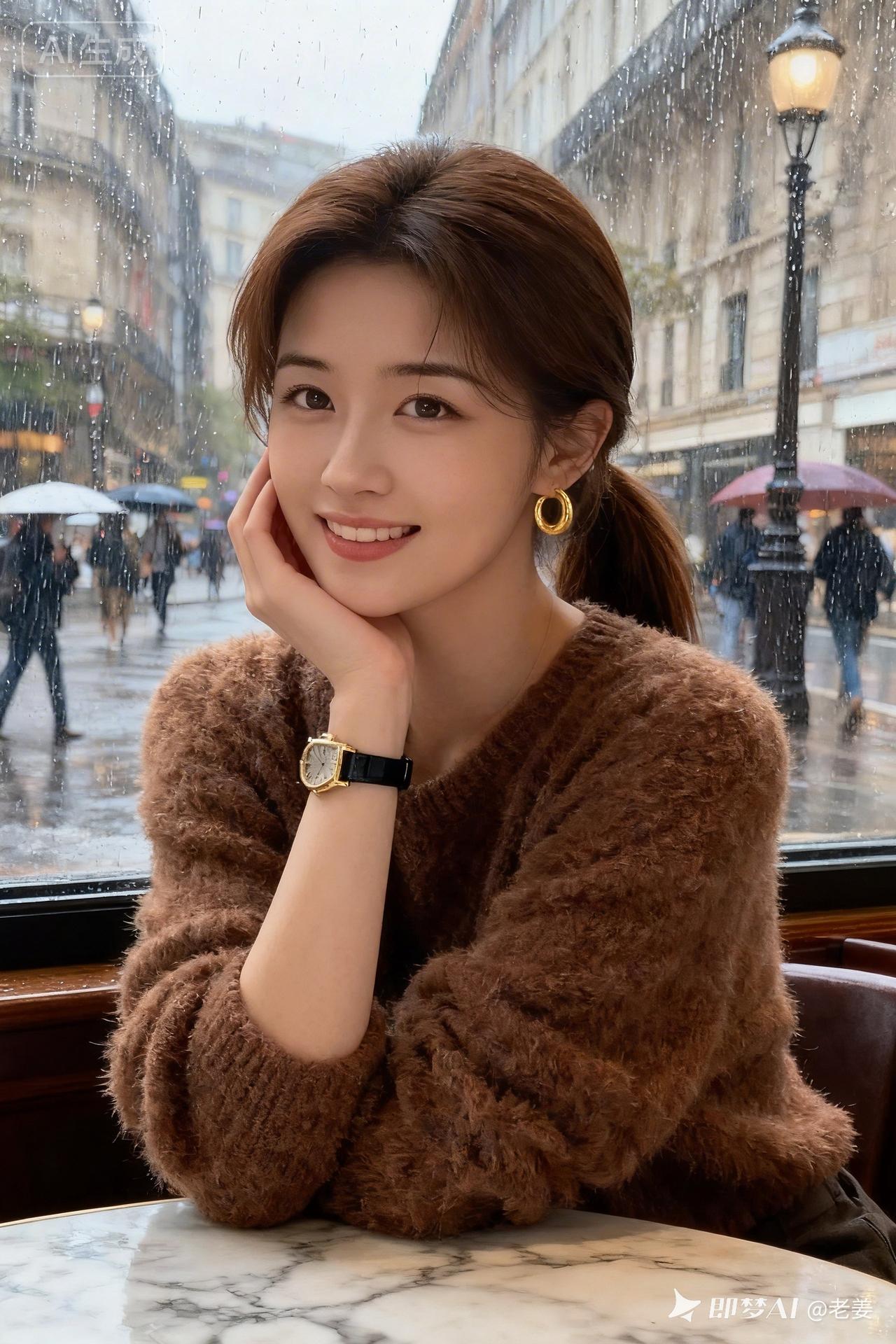 雨中漫步，咖啡馆里的温暖时光🌧️☕️