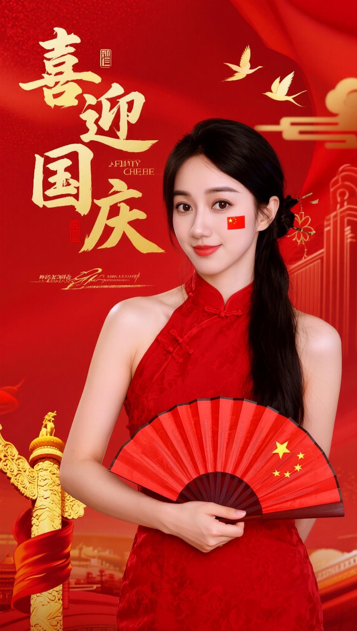 庆祝 沾福气 东方女性之美 国风元素 节日