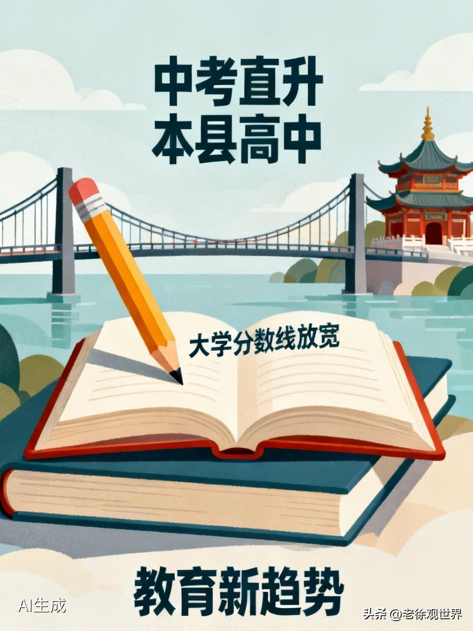 你敢想吗？几年以后中考不用考也能上高中。事实上部分县市已经在执行初中毕业直升高中