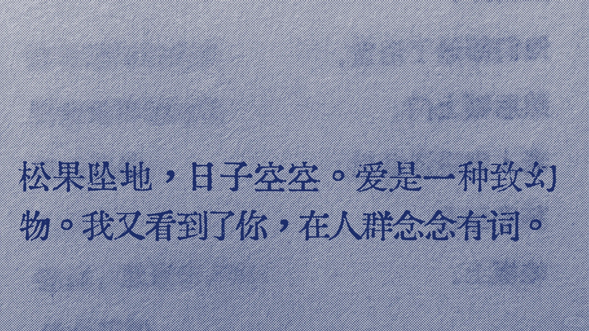 很喜欢的一句“松果坠地，日子空空”