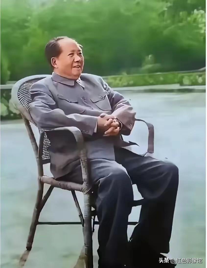 晴日朗朗，笑意温然。
藤椅静坐，清风绕肩。
翠林环岸，气定神闲。
舒心自在，国泰