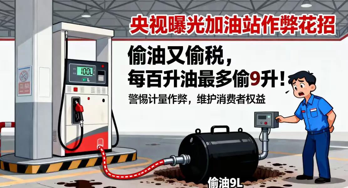 央视曝光加油站作弊花招：偷油又偷税，每百升油最多偷9升！


一块看似普通的加油