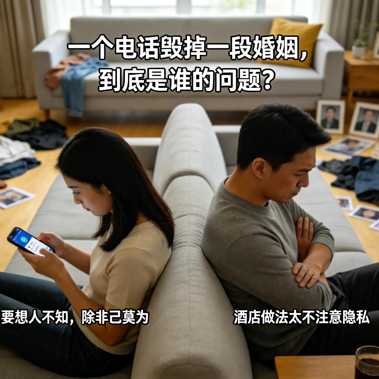 一个电话毁掉一段婚姻，到底是谁的问题？
 
最近看到一个新闻，女子因为酒店一个回