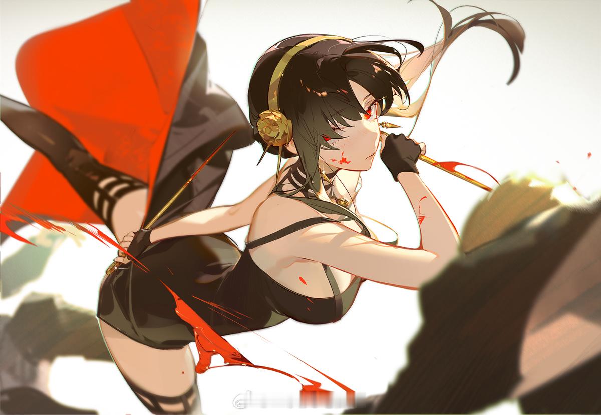 好帅的妈妈![舔屏][舔屏]画师：1980643间谍过家家 动漫 ​​​