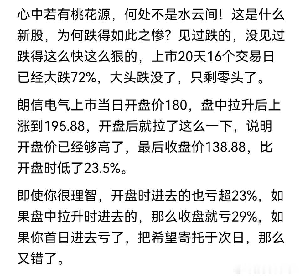 还有比它跌得惨的吗？上市20天大跌72%，股价跌得只剩零头了！ 