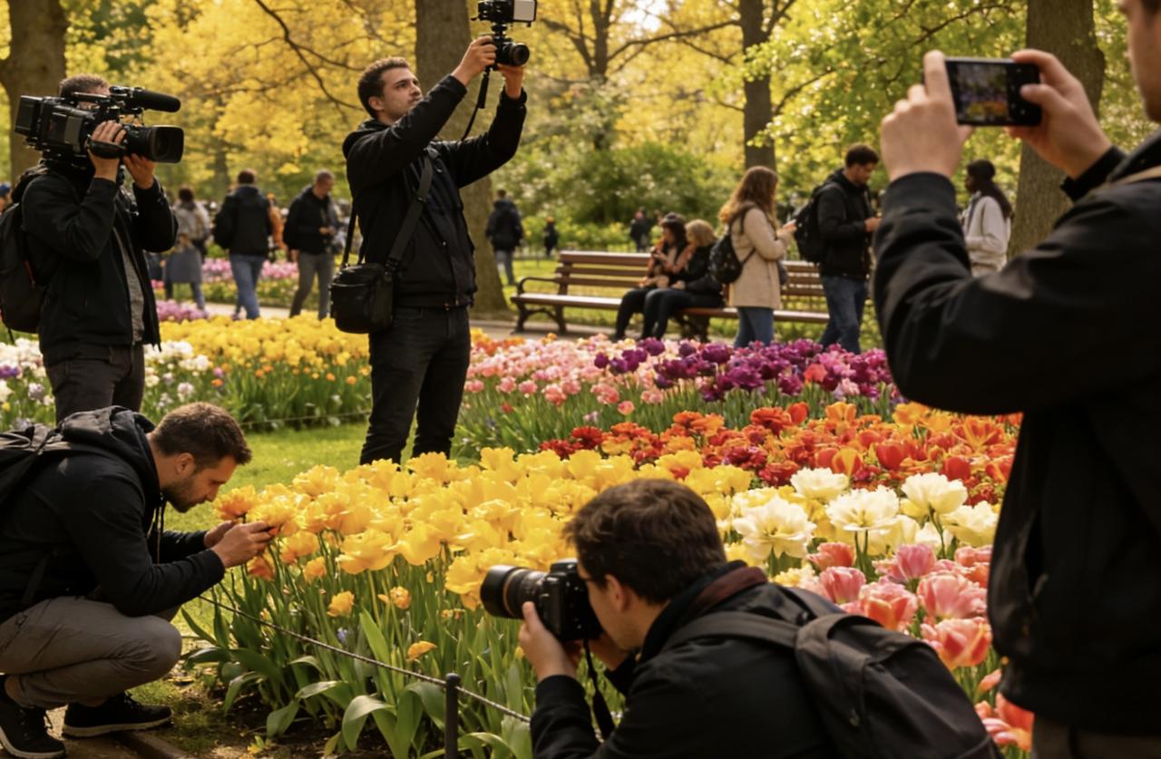 随手一拍都是春日大片

公园里长满了人，据不完全统计，今天全国有3亿人在拍花。