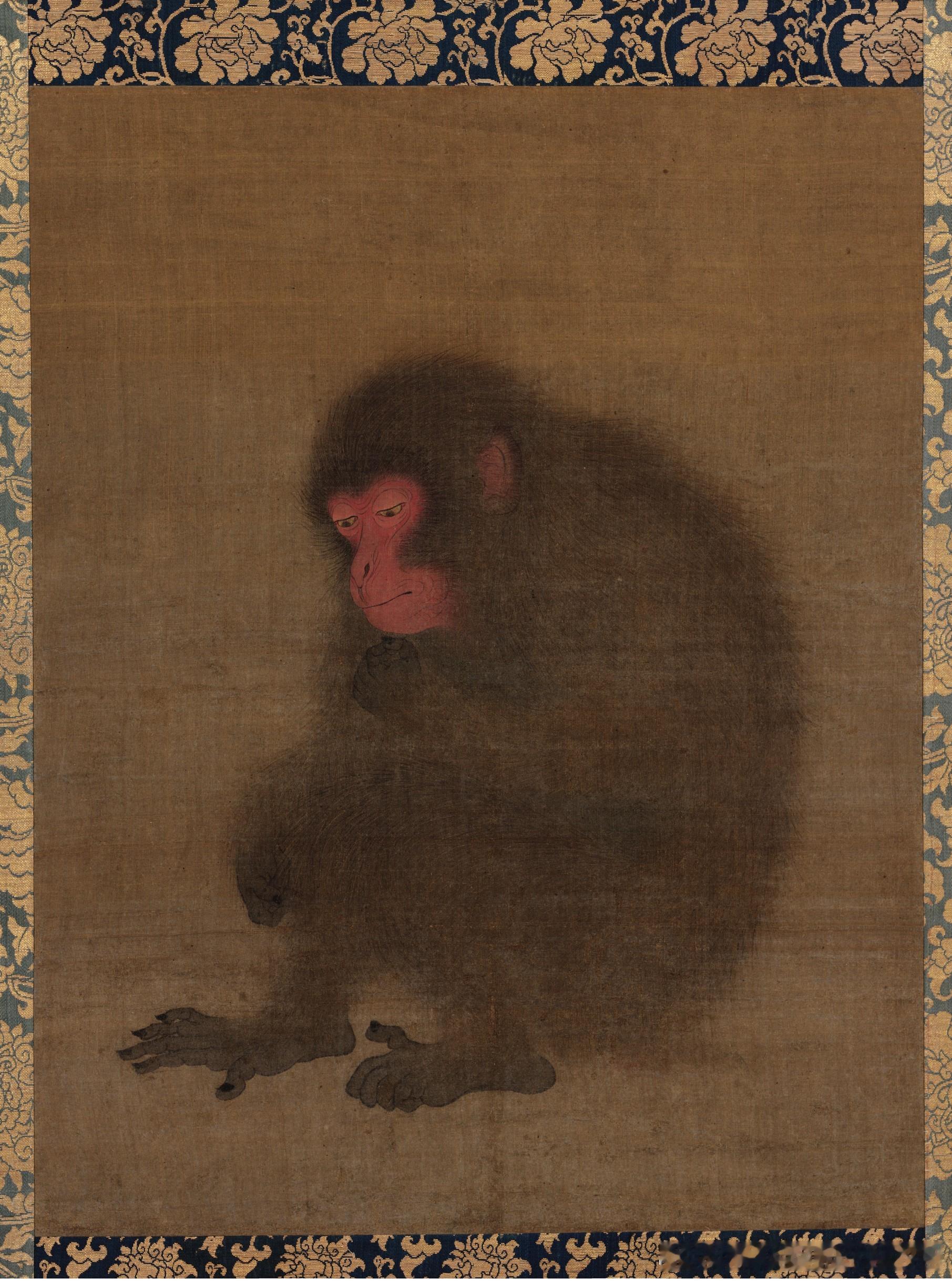 宋·毛松（传）《猿图》，东京国立博物馆藏 这幅图的高清复制品正在浙江省博物馆之江