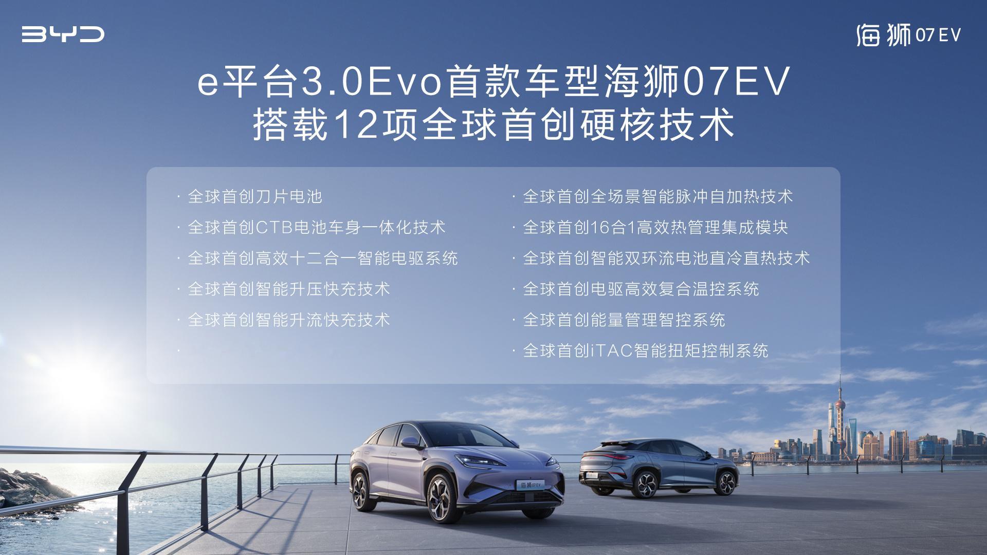 “比亚迪年度王炸”海狮07EV上市！都市智电SUV，e平台3.0Evo首款车型，