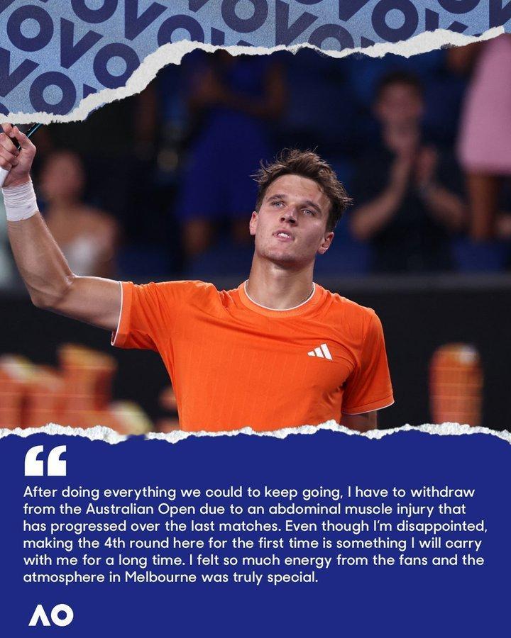 这很澳网 勒纳·钱成为05后首个大满贯八强不久，另一位05后门希克宣布因伤退赛，