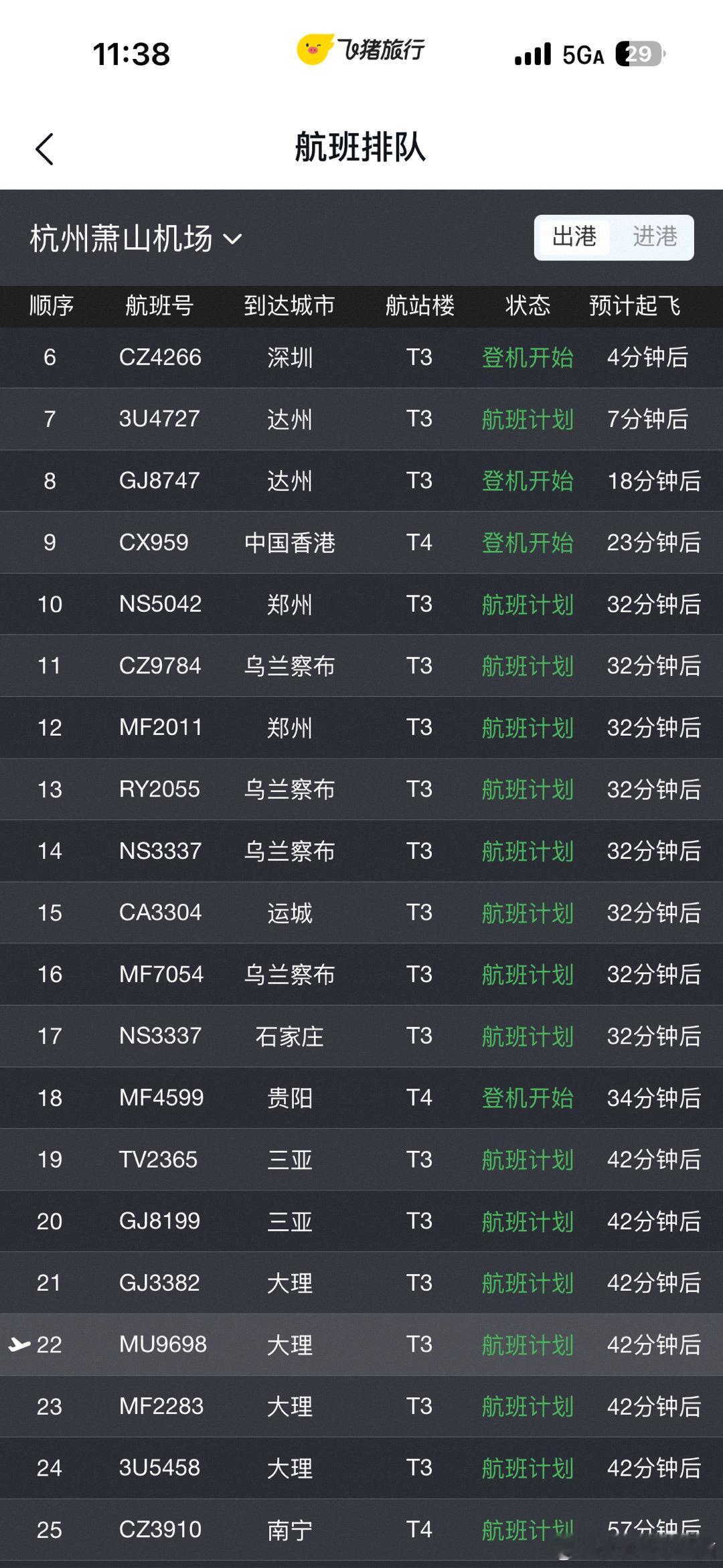 航班延误了想看看得延误多久时间长就在贵宾厅多坐会儿发现现在信息竟然这么细了排第几
