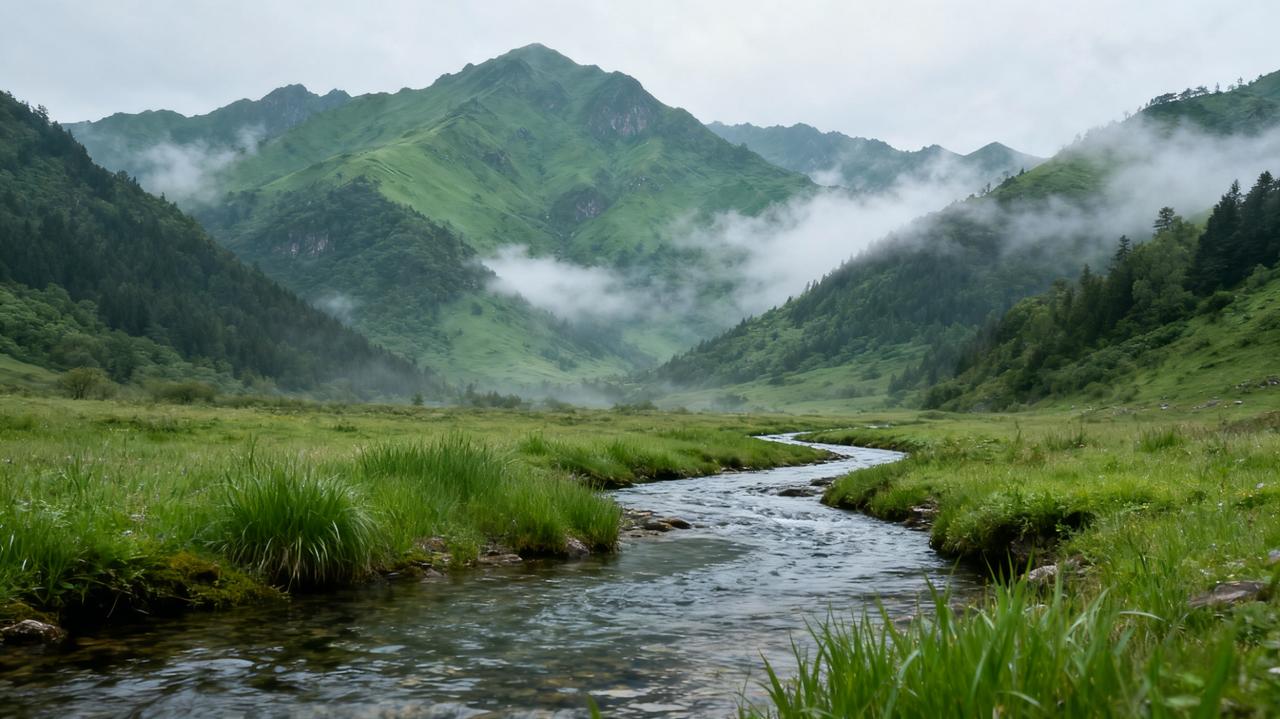 上联：一山一水一风景
下联：半诗半酒半浮生

早上睡醒，先听风刮得树叶沙沙响；傍