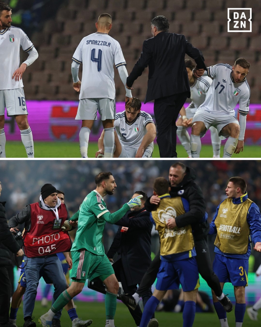 #意大利上次踢世界杯还是2014年# 世预赛附加赛决赛，意大利点球大战不敌波黑，