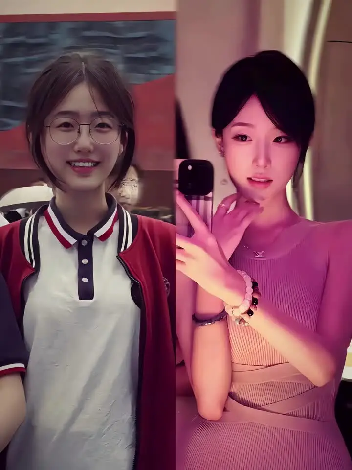 你穿上了成熟的衣服 开始化妆 唯一没变的还是喜欢掉眼泪