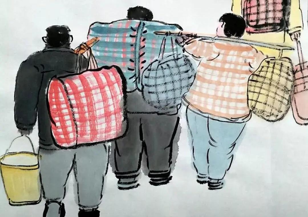 上联，？？？

下联，一别两地各一方，在外谋生