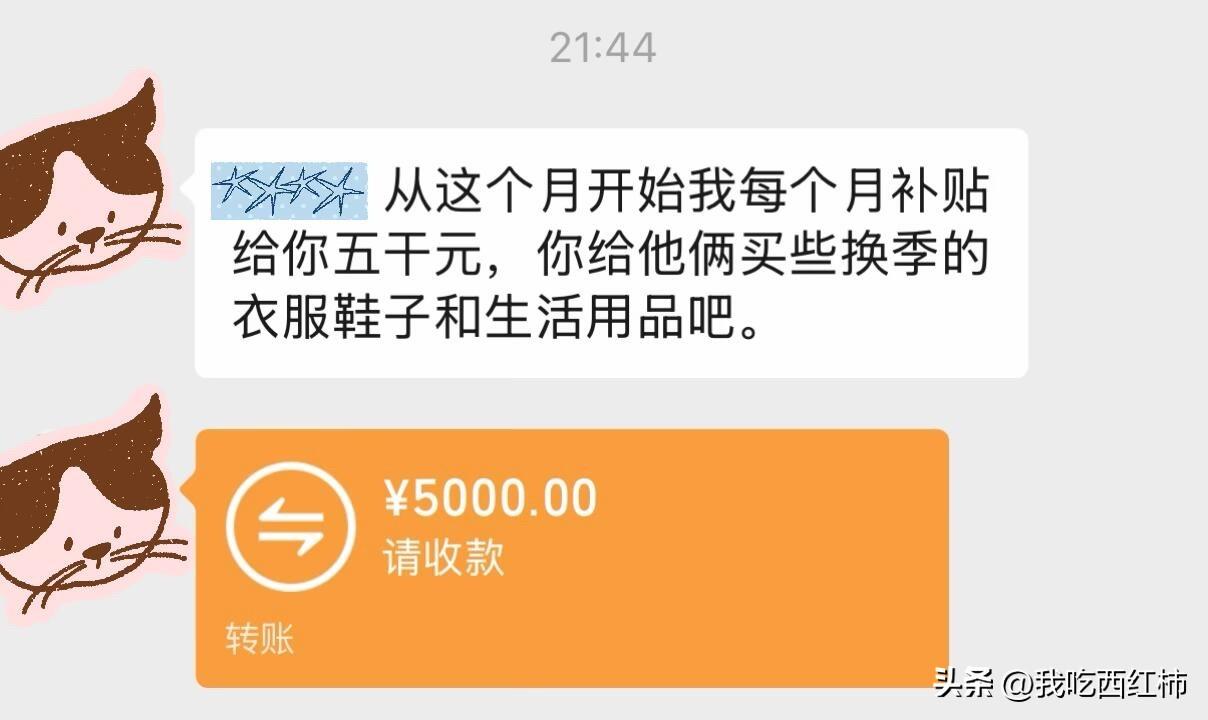 收到了婆婆的转账，我失眠了💔
看到微信弹出来自婆婆的转账
5000块
盯着手机